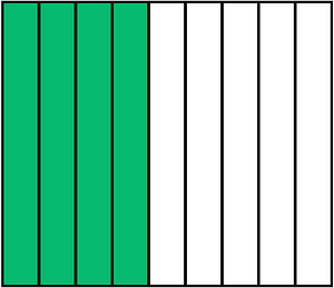 Green Rectangle Fraction 4:9