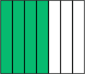 Green Rectangle Fraction 4:7