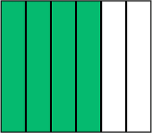 Green Rectangle Fraction 4:6