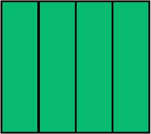 Green Rectangle Fraction 4:4