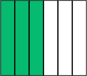 Green Rectangle Fraction 3:6