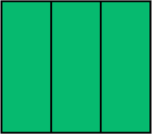 Green Rectangle Fraction 3:3