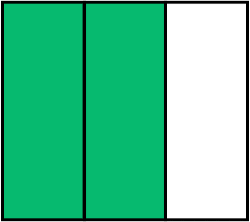 Green Rectangle Fraction 2:3