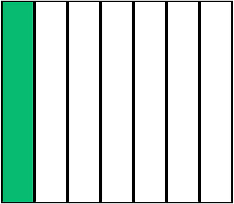 Green Rectangle Fraction 1:7