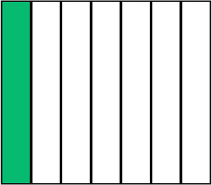 Green Rectangle Fraction 1:7