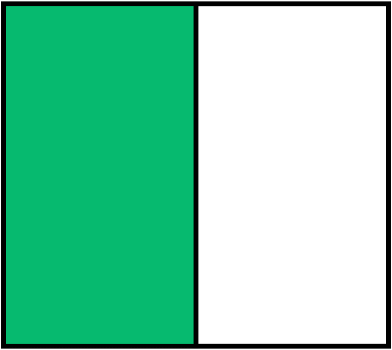Green Rectangle Fraction 1:2