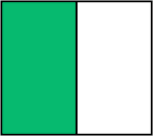 Green Rectangle Fraction 1:2