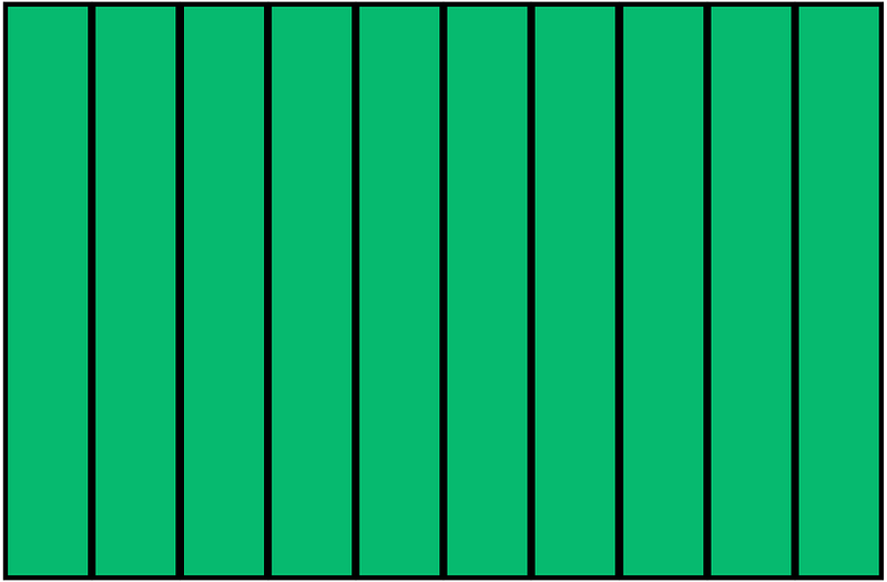 Green Rectangle Fraction 10:10