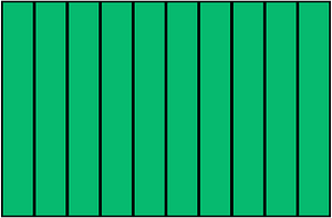 Green Rectangle Fraction 10:10
