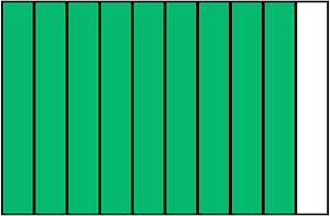 Green Rectangle Fraction 9:10