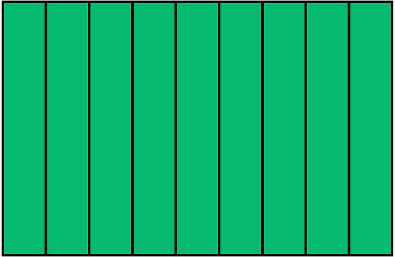 Green Rectangle Fraction 9:9
