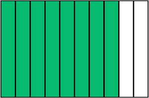 Green Rectangle Fraction 8:10