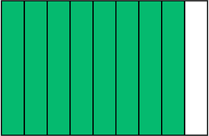 Green Rectangle Fraction 8:9