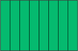 Green Rectangle Fraction 8:8