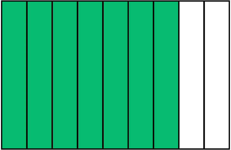 Green Rectangle Fraction 7:9