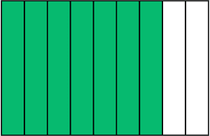 Green Rectangle Fraction 7:9