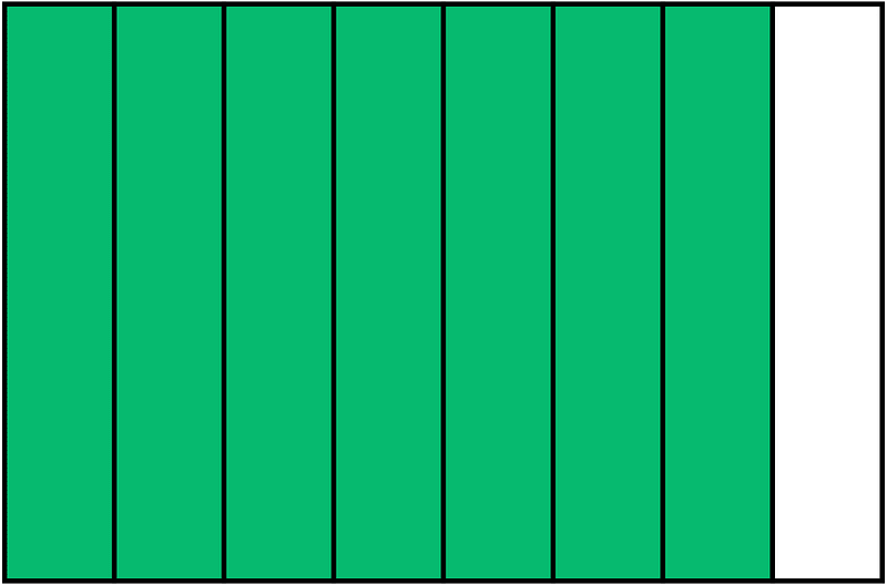 Green Rectangle Fraction 7:8