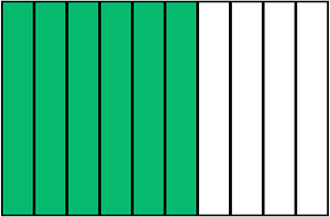 Green Rectangle Fraction 6:10