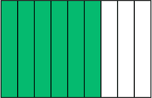Green Rectangle Fraction 6:9