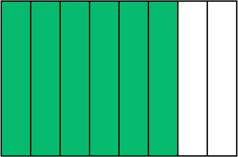 Green Rectangle Fraction 6:8