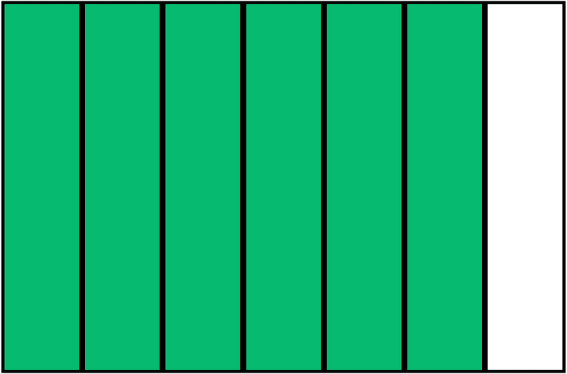 Green Rectangle Fraction 6:7