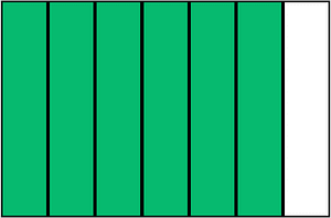 Green Rectangle Fraction 6:7