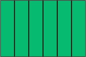 Green Rectangle Fraction 6:6