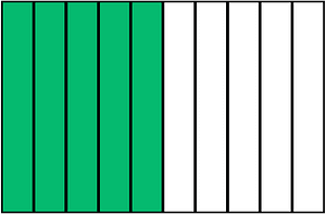 Green Rectangle Fraction 5:10