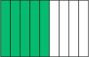 Green Rectangle Fraction 5:9