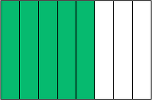 Green Rectangle Fraction 5:8