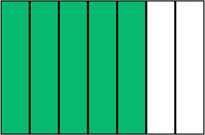 Green Rectangle Fraction 5:7