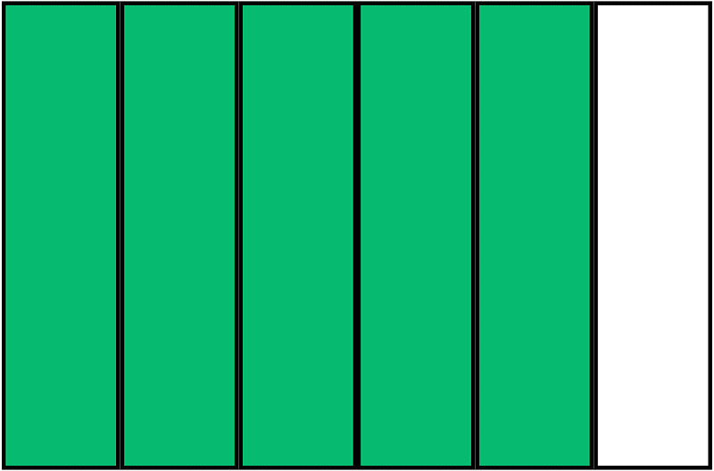 Green Rectangle Fraction 5:6