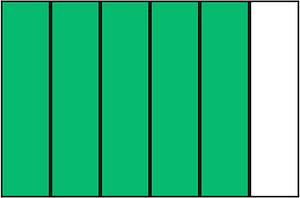 Green Rectangle Fraction 5:6