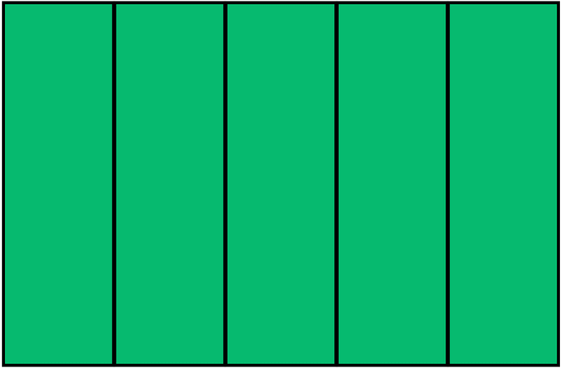Green Rectangle Fraction 5:5