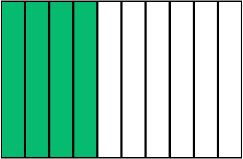 Green Rectangle Fraction 4:10