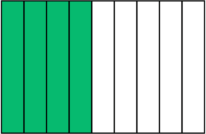 Green Rectangle Fraction 4:9