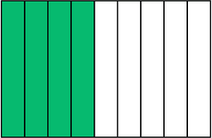 Green Rectangle Fraction 4:9