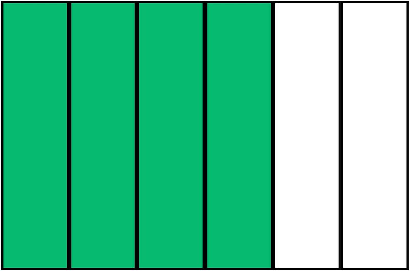 Green Rectangle Fraction 4:6