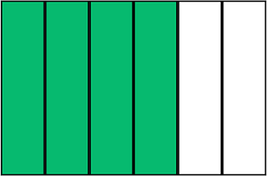 Green Rectangle Fraction 4:6