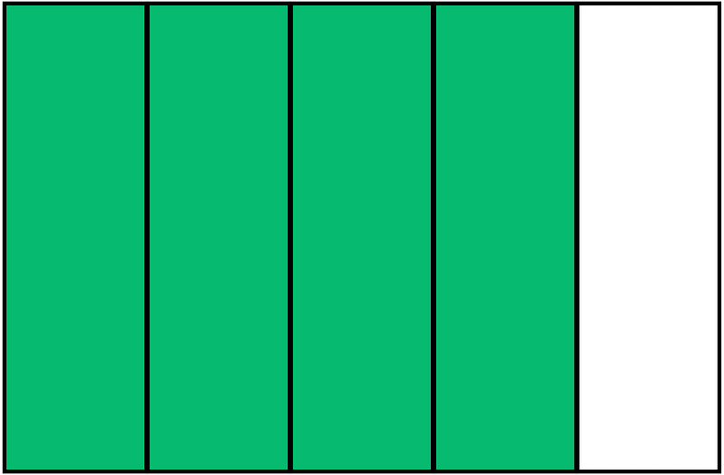 Green Rectangle Fraction 4:5
