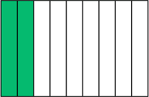 Green Rectangle Fraction 2:9