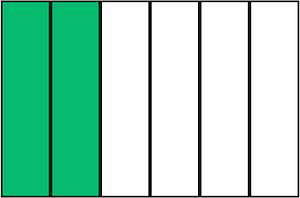 Green Rectangle Fraction 2:6