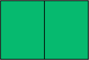 Green Rectangle Fraction 2:2