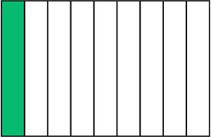 Green Rectangle Fraction 1:9