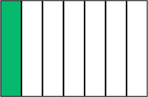 Green Rectangle Fraction 1:7