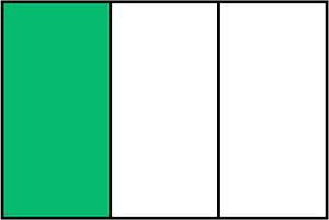 Green Rectangle Fraction 1:3