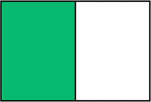 Green Rectangle Fraction 1:2