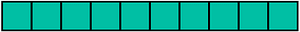 Teal-Green Rectangle Fraction 10:10