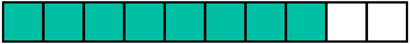 Teal-Green Rectangle Fraction 8:10