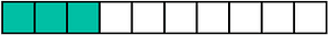Teal-Green Rectangle Fraction 3:10
